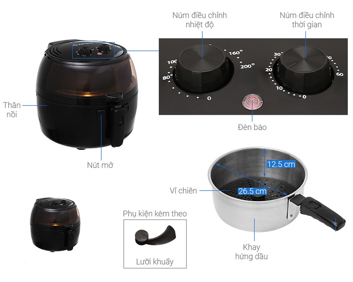 Xem cách sử dụng nồi chiên không dầu - Biến món ăn ngon miệng hơn với sức khỏe